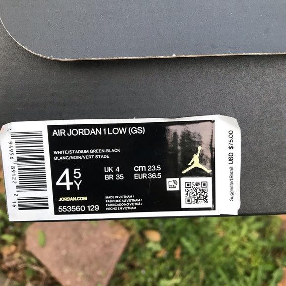 AIR JORDAN 1 LOW (GS) 4.5 YOUTH - Picture 16 of 16